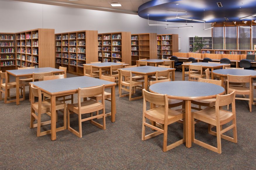 Library table best sale and chairs